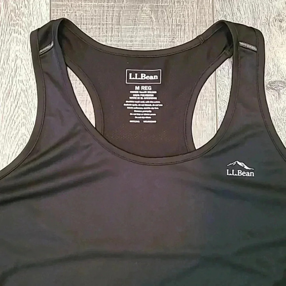 LL BEAN - Bllack  Sports Tank Top - Size M - LIKE NEW! - Picture 2 of 3